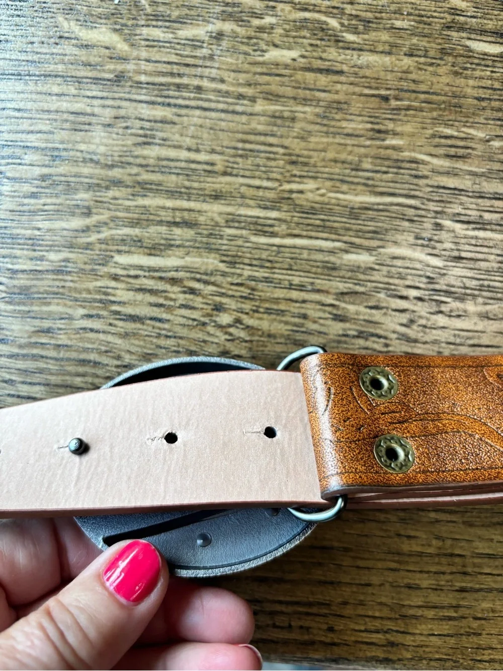 Western Silver Eagle Belt Buckle With Hidden utility knife